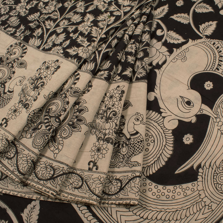 Handcrafted Printed Kalamkari Cotton Saree 10054753