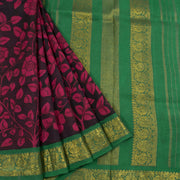Pen Kalamkari Pure Zari Korvai Kanjivaram Silk Saree 10055625