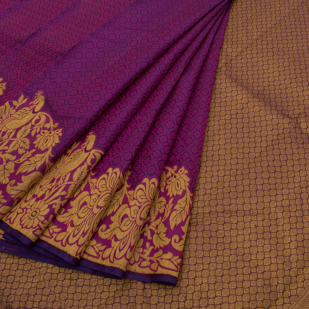 Handloom Pure Zari Jacquard Kanjivaram Silk Saree 10056124