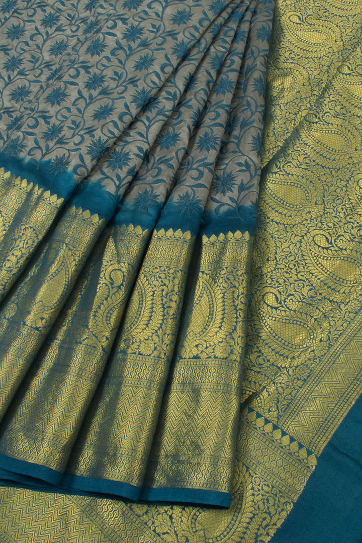 Embroidered Kanjivaram Pure Silk Saree 10058224
