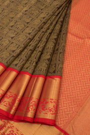 Pure Zari Korvai Jacquard Kanjivaram Silk Saree 10058722