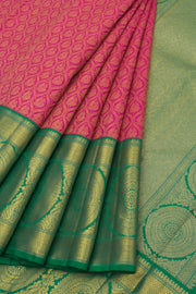Pure Zari Bridal Korvai Kanjivaram Silk Saree 10058737