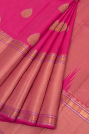 Fuschia Pink Pure Zari Kanjivaram Silk Saree 10059196