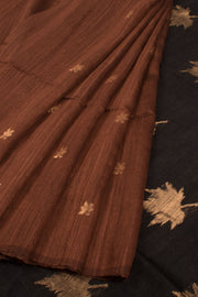 Chocolate Brown Bengal Matka Silk Saree 10059319