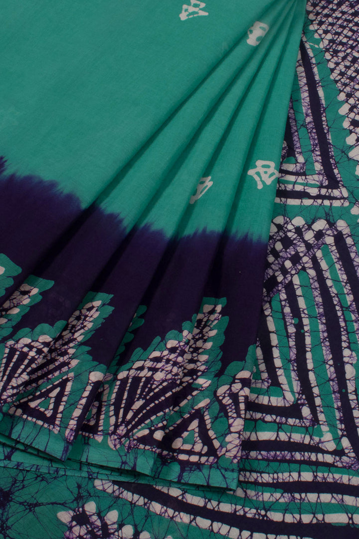 Batik Printed Cotton Saree 10058013