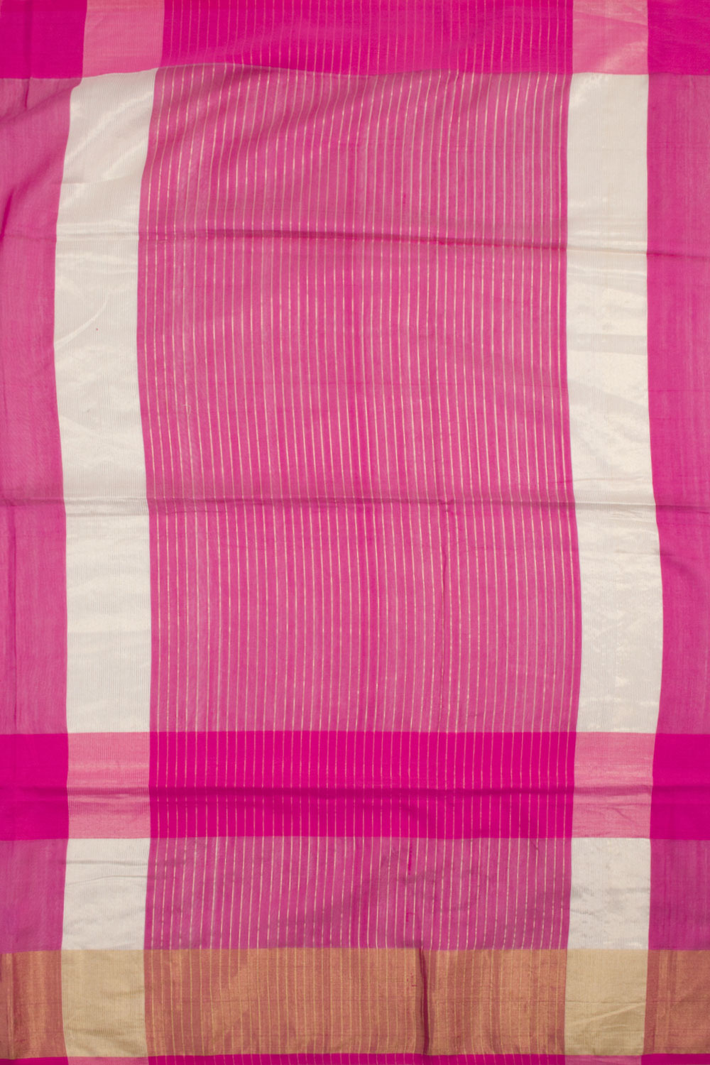 Pink Hand Block Printed Maheshwari Silk Cotton Saree 10061010