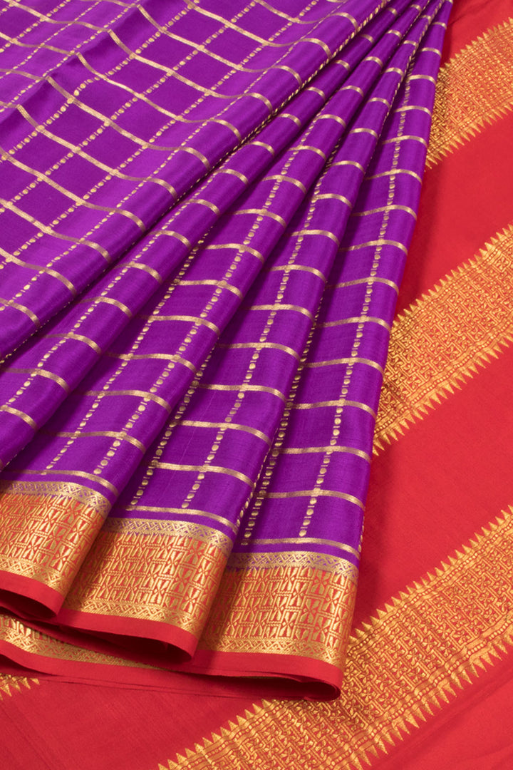 Purple Mysore Crepe Silk Saree 10060226