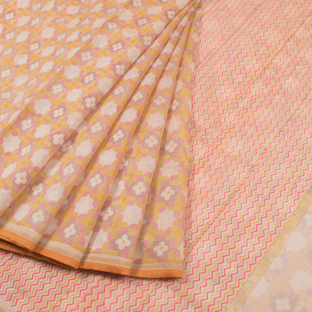 Printed Handloom Chanderi Silk Cotton Saree 10054810