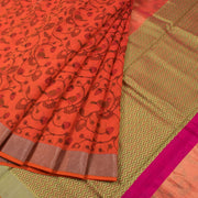 Printed Handloom Chanderi Silk Cotton Saree 10054813
