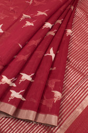 Rosewood Handloom Chanderi Silk Cotton Saree 10059682