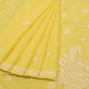 Chikankari Embroidered Cotton Saree 10055260