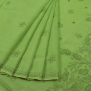 Chikankari Embroidered Cotton Saree 10055261