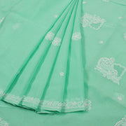 Chikankari Embroidered Cotton Saree 10055263