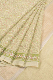 Hand Block Printed Silk Cotton Saree 10059299