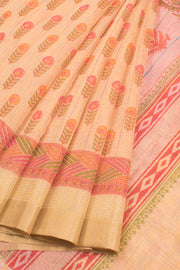 Hand Block Printed Silk Cotton Saree 10059301