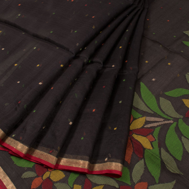 Handloom Bengal Jamdani Muslin Silk Saree 10055190
