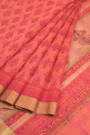 Hand Block Printed Silk Cotton Saree 10059303
