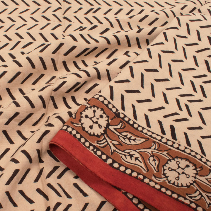 Hand Block Printed Chanderi Silk Cotton Salwar Suit Material 10055032