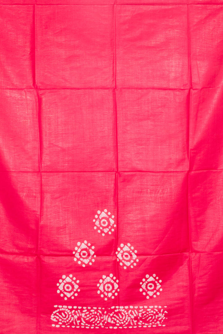 Pink Batik Printed Linen Cotton Salwar Suit Material 10061927