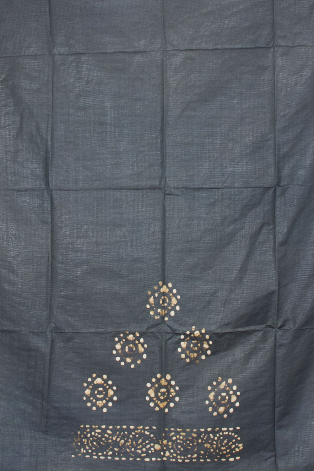 Grey Batik Printed Linen Cotton Salwar Suit Material 10062249