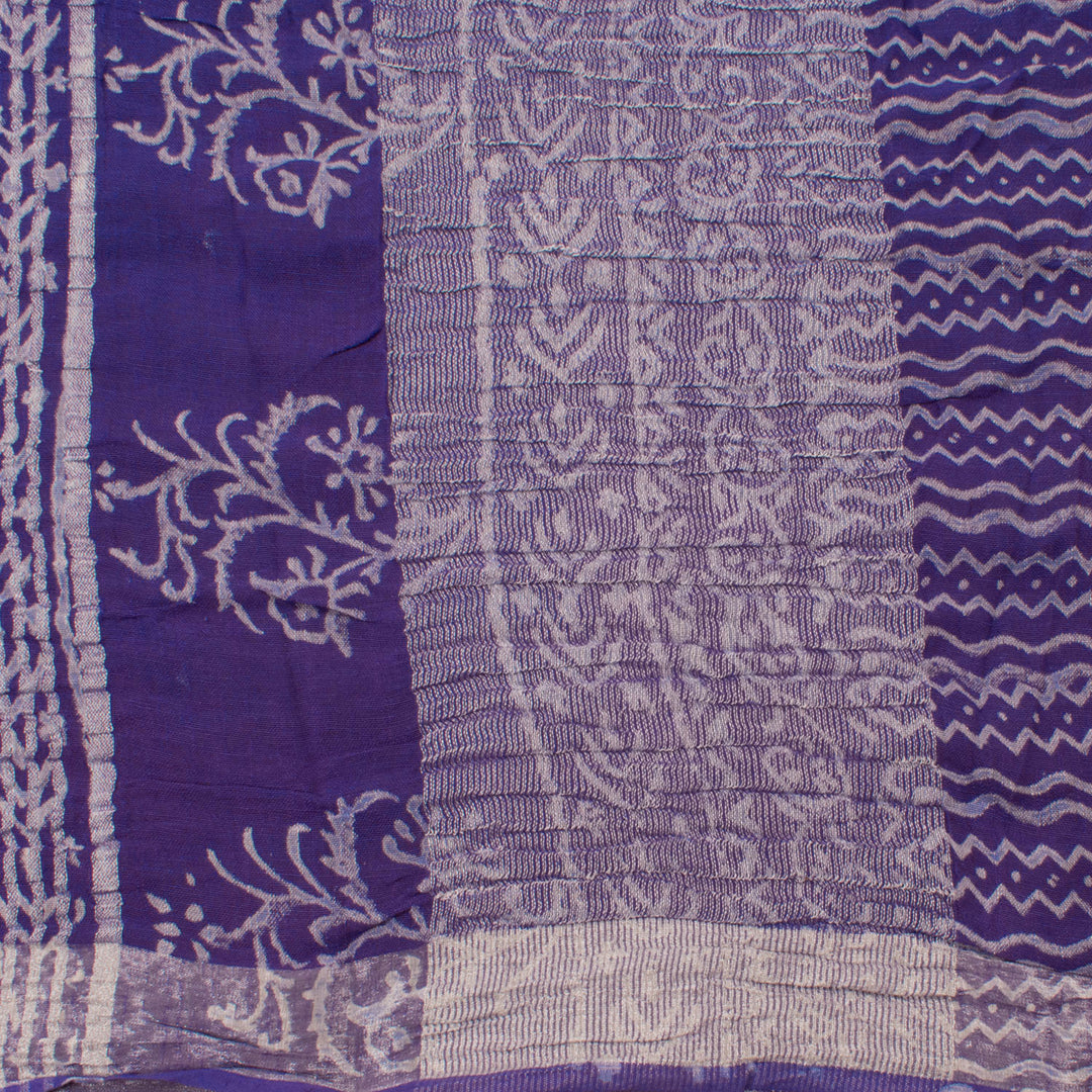 Dabu Printed Linen Cotton Saree 10053645