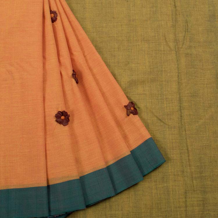 Khandua Applique Embroidered Odisha Cotton Saree 10043420