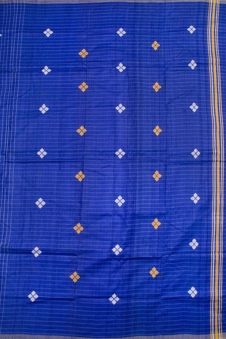 Blue Handloom Odisha Tussar Silk Saree 10060296