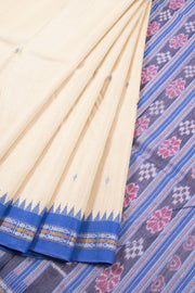 Cream Chhattisgarh Tussar Silk Saree 10059700