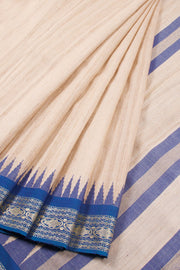 Beige Chhattisgarh Tussar Silk Saree 10059717