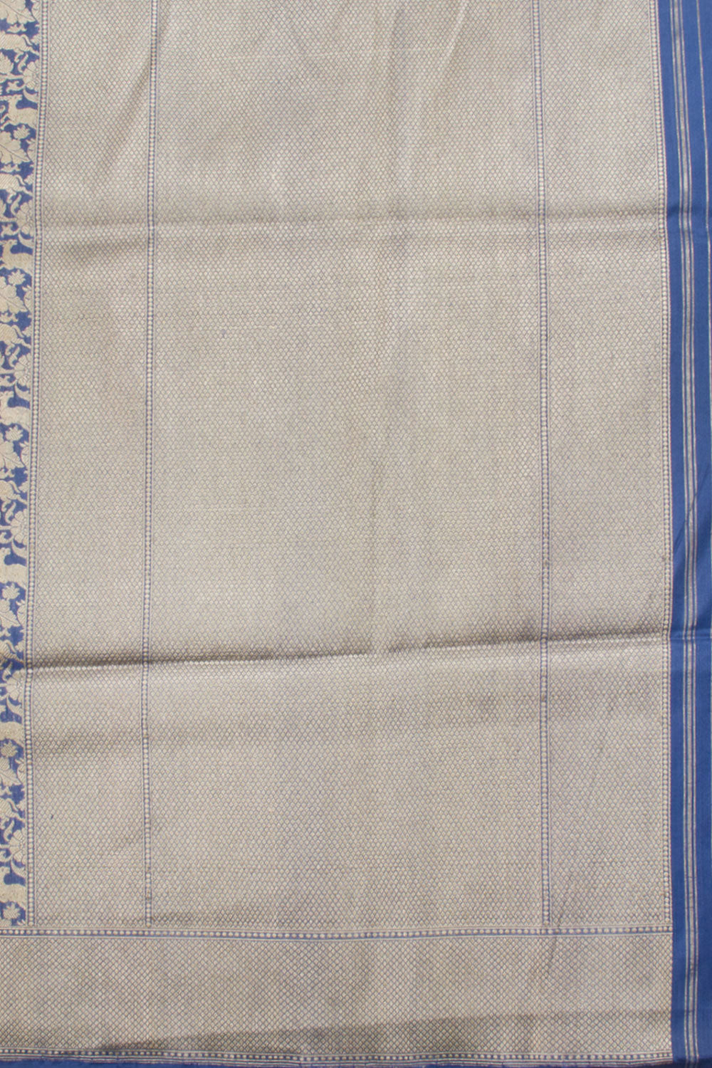 Vista Blue Handloom Banarasi Katan Silk Saree 10061273