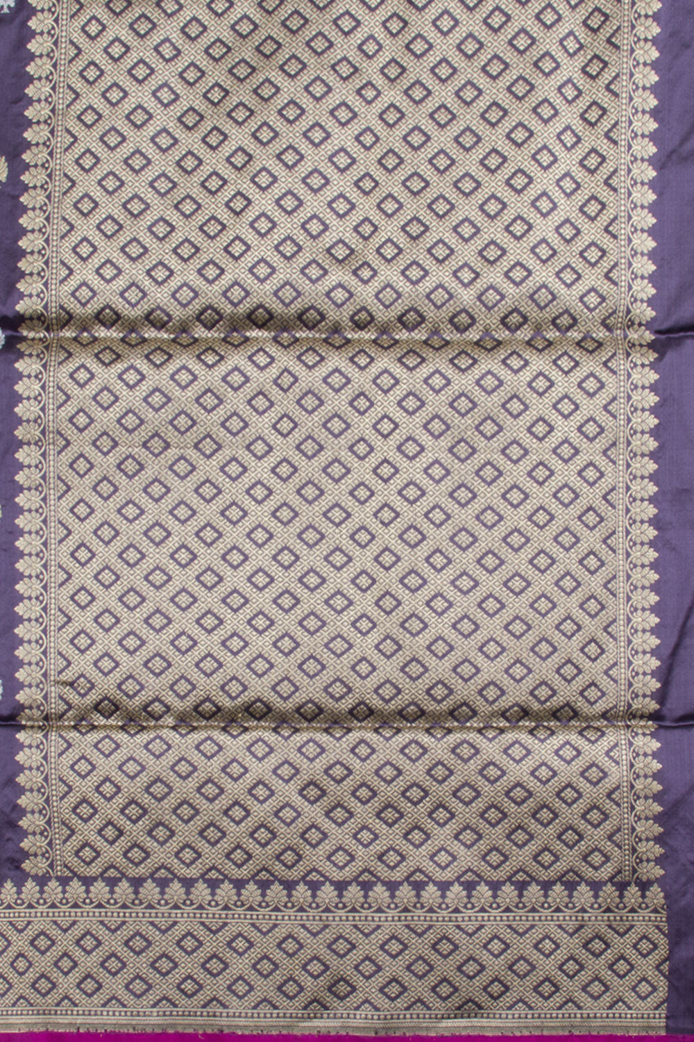 Purple Handloom Banarasi Kadhwa Katan Silk Saree 10061280