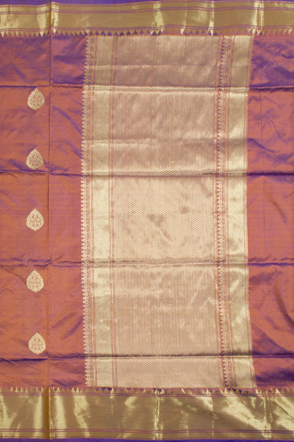 Brown Handloom Banarasi Silk Saree 10061282