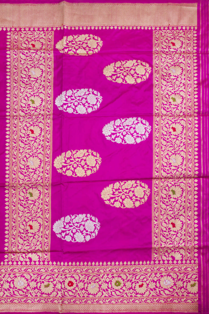 Magenta Handloom Banarasi Kadhwa Katan Silk Saree 10061283