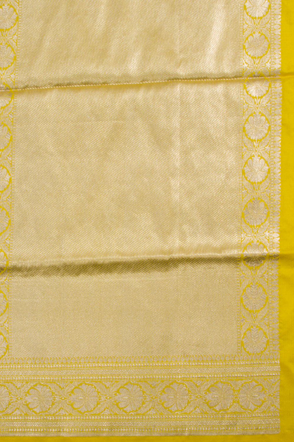 Yellow Handloom Banarasi Katrua Silk Saree 10061290