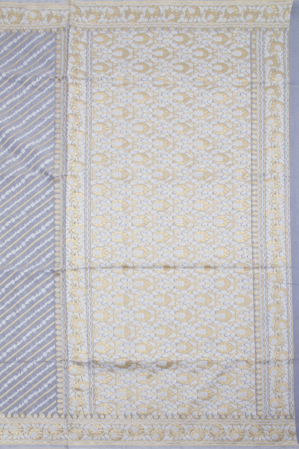 Grey Handloom Banarasi Cotton Saree 10061297