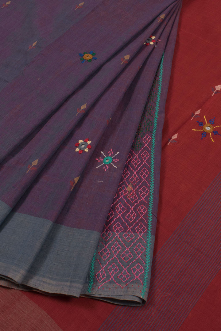 Handloom Natural Dye Khadi Cotton Saree 10058404