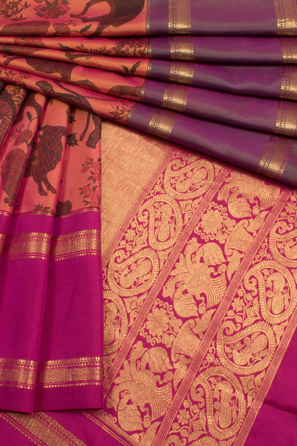 Printed Kanjivaram Soft Silk Saree 10058425
