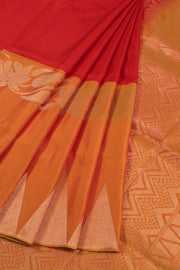 Chilli Red Handloom Kanjivaram Soft Silk Saree 10058395
