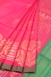 Punch Pink Handloom Kanjivaram Soft Silk Saree 10059466
