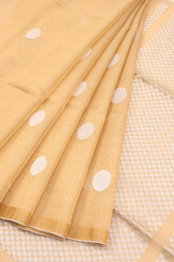 Shining Gold Handloom Tissue Silk Saree 10059474