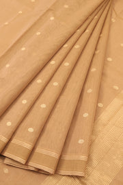 Dark Beige Handloom Chanderi Saree 10059481