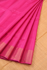 Candy Pink Handloom Tussar Silk Saree 10059491