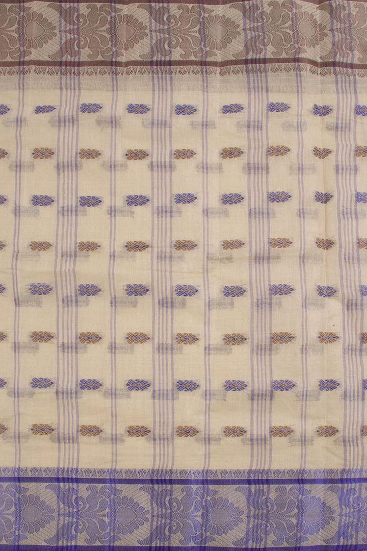 Grey Handloom Bengal Tant Cotton Saree 10059779