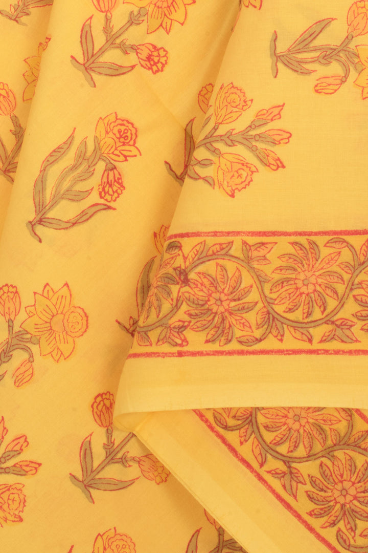 Hand Block Printed Cotton  3-Piece Salwar Suit Material 10058809