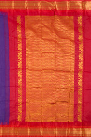 Purple Handwoven Gadwal Kuttu Cotton Saree 10061439