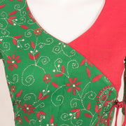 Angrakha Style Kantha Embroidered Cotton Blouse 10059248