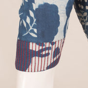 Indigo Blue Dabu Printed Cotton Blouse 10059255