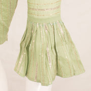 Green Gotapatti Embroidered Chanderi Blouse 10059333