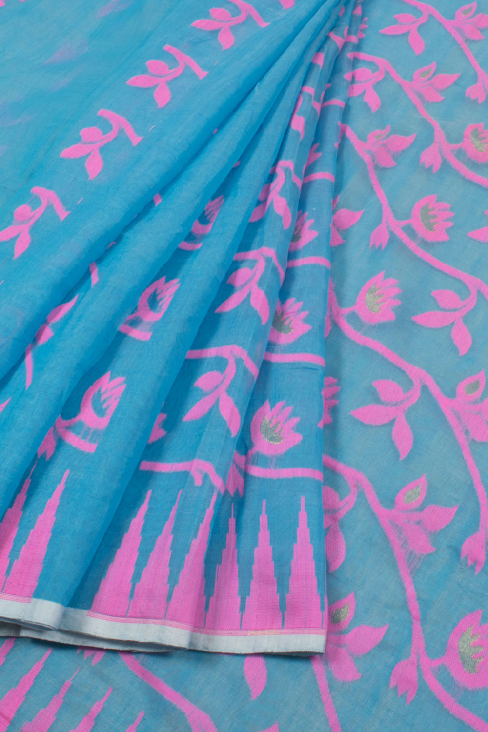 Handloom Jamdani Style Cotton Saree 10058271