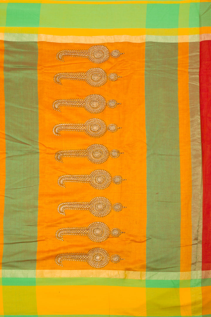Hand Embroidered Maheshwari Silk Saree 10062258